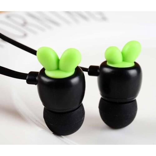 3.5mm Plug Cartoon Earphone Cute Candy Color Little Carrot Stereo Universal In-Ear Earbud Earphones With Mic For Girl Kids Gifts