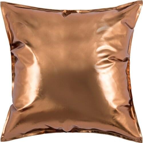 New PU leather bright pillow Sofa cushion living room Decor pillowcase 45x45cm soild color custom made Flash sequin Pillow