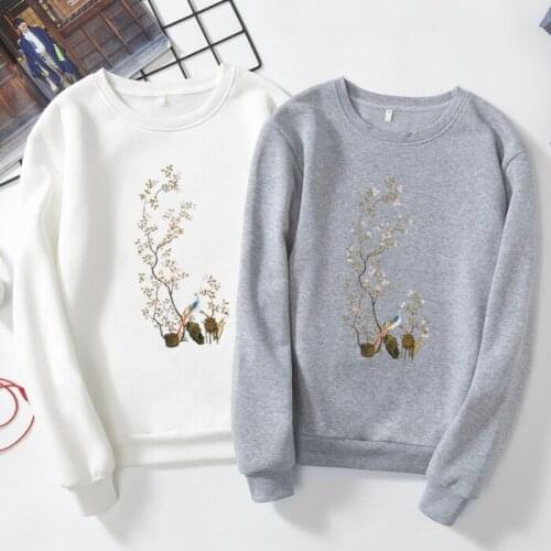 2019 Autumn New Leisure Wind Womens Crew-Neck Long-Sleeve Top Printed Pullover Hoody Men and Women the Same Lovers on Behalf