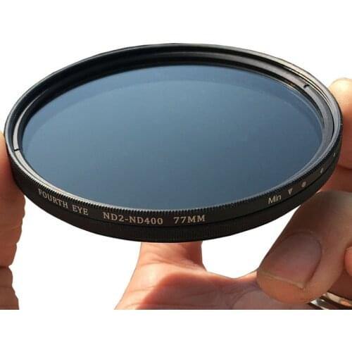 New ND2-400 Neutral Density ND Filter Fader Variable Adjustable Optical Glass Lens DOM668