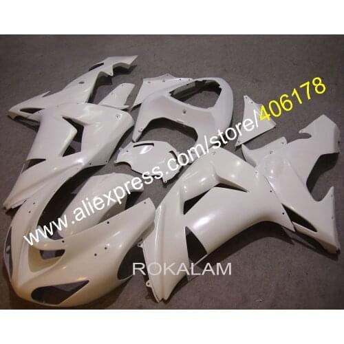 Ninja ZX-10R 06 07 Fairings For Kawasaki Ninja ZX10R 2006 2007 Z X 10 R All White Motorcycle Fairing (Injection Molding)