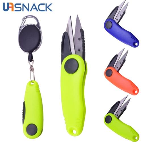 Portable Fishing Line Cutter Fishing Quick Knot Tool Kit Fishing Scissors Clipper Nipper Hook Tool Telescopic Buckle Knife