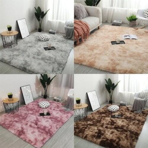 Mottled tie dyed gradient carpet living room long hair washable blanket encryption thickening mat soft and comfortable rug