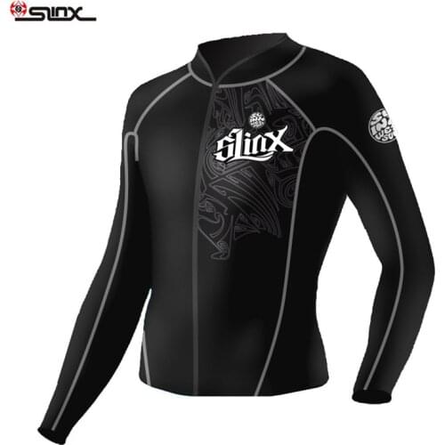 SLINX 2mm Neoprene Long Sleeve Man Wetsuit Jacket Scuba Diving Wet Suit Surfing Rafting Warm Bodysuit Swimwear Diving Equipment