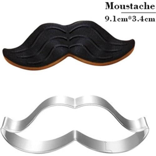Mustache Cookie Tools Cutter Mould Biscuit Press Icing Set Stamp Mold Stainless Steel Baking Kitchen Toys Online Shop China