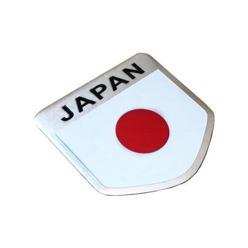 Japan Japanese Flag Emblem Badge Motorcycle Shield Decals Sticker for Auto Doors Windows Trunks Car Accessories