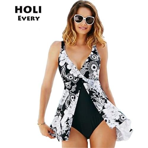 Plus size Swimwear Women May Large Size One piece Swimsuit Dress Female Bathing Suit 2019 Swim Skirt One-piece Bather Beach Wear