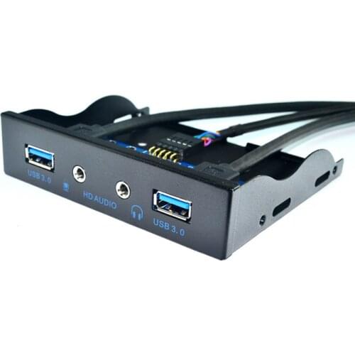 1Pcs USB3.0 audio front panel 19-pin 20pin to USB3.0+HD-AUDIO 3.5 audio adapter card
