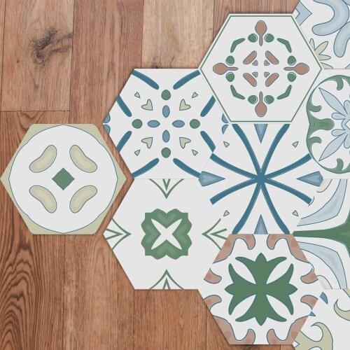 10pcs/lot Funlife Portuguese Style Waterproof Floor Sticker Wall and Bathroom Decoration Stickers