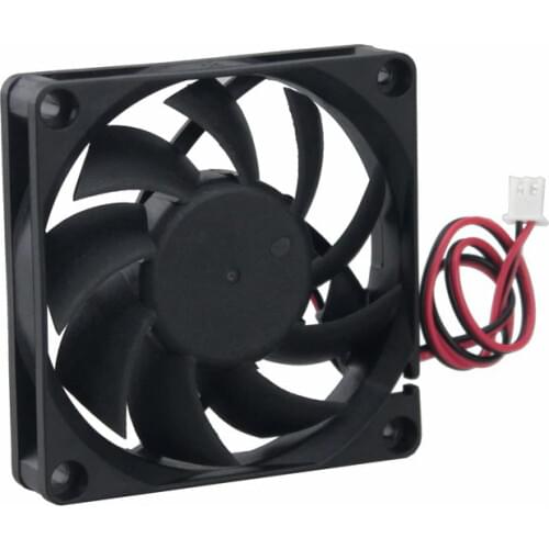 100pcs Gdstime Case Fan DC 5V 2Pin 7cm 70mm 70x70x15mm 7015S Brushless Exhaust Axial Flow Cooling Fan 9 blades cooler radiator