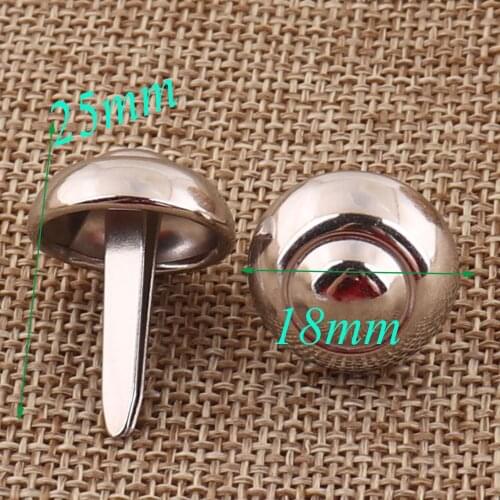 50 PCS Round Dome Purse Feet,9mm Silver Purse Hardware,Purse Feet Studs Purse Findings,Rapid Rivet Round Post Caps Leather craft