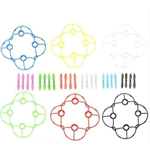 6set Blades with 6pcs Propeller Protective Cover for Cheerson CX-10/ CX-10A/CX-10C/CX-10W Mini RC Quadcopter -6 color