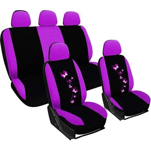 Car seat cover sets for women full set Cover car interior accessories seat covers small butterfly Pink Purple car decor durable