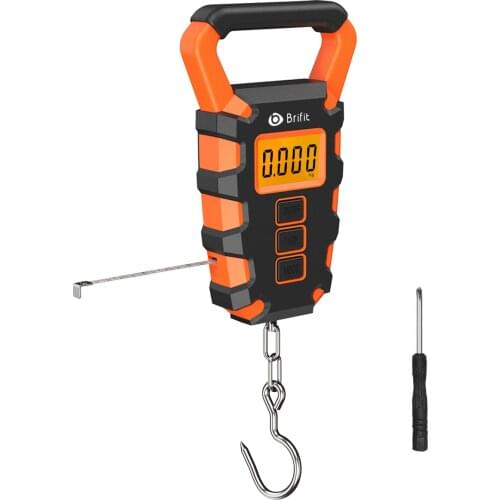 50KG Digital Fishing Scale with Ruler Portable Travel Luggage Weighing Scale Digital Fishing Scale Kitchen Food Scale