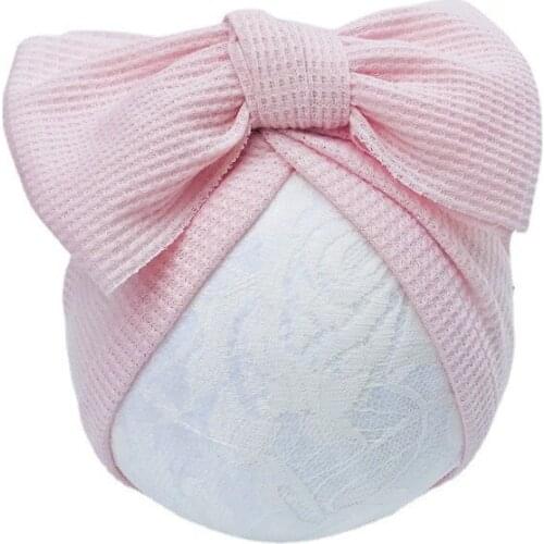 Baby Stuff Accessories Baby Girl Hat With Bow Knot Infant Beanie Solid Knitted Big Bowknot Cap For Girls Kid Hats
