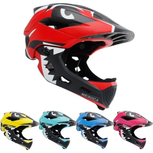 Childrens Balance Bike Shark Helmet Full Face Helmet Ultra Light Girl Boy Protection Chin Slide Bicycle Riding Skating Helmet