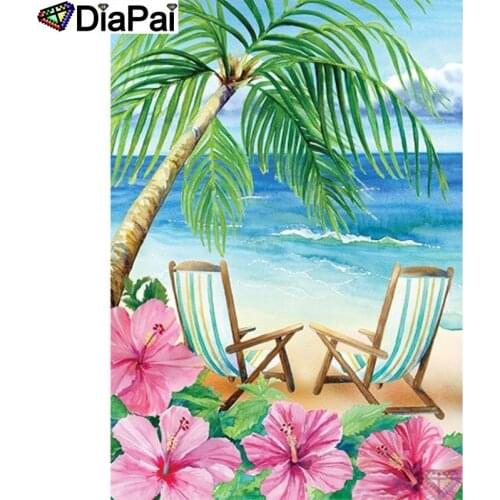 DIAPAI 5D DIY Diamond Painting 100% Full Square/Round Drill "Flower chair tree" Diamond Embroidery Cross Stitch 3D Decor A23458