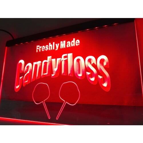 LK674- Candyfloss Freshly Made Cotton Candy Light Sign home decor crafts