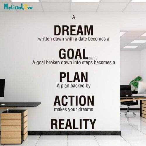 Motivational Office Qoute Decal Inspiring Company Meeting Room Decor Removable Vinyl Wall Sticker BD374