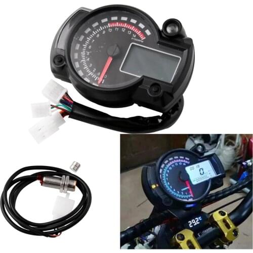 Motorcycle Universal Instrument In 7 Colors Waterproof Digital Liquid Crystal Display Speedometer Odometer Cachometer 15000r