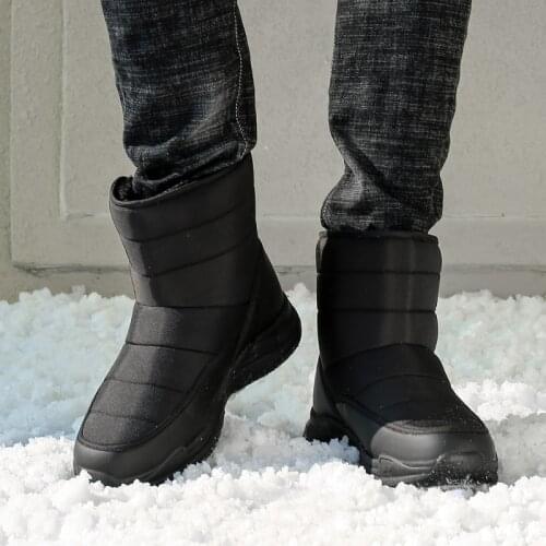 2019 new shoes mens new fashion rain boots outdoor mens sports casual shoes snow boots mens warm cotton waterproof shoes