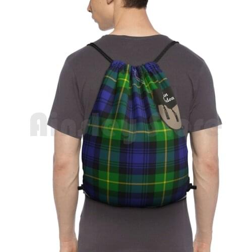 Clan Gordon Surname Last Name Scottish Clan Tartan Badge Crest Backpack Drawstring Bags Gym Bag Waterproof Gordon