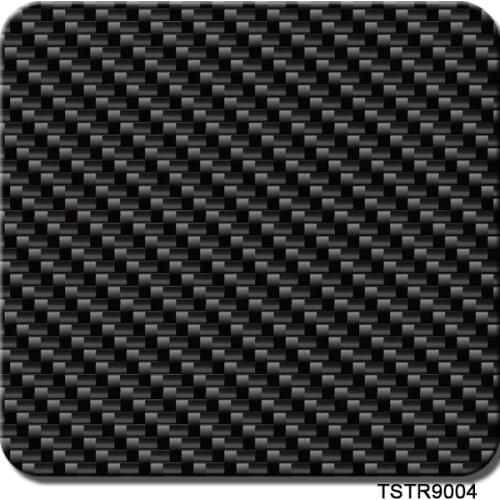 TSAUTOP 1*50m size TSTR9004 BLACK carbon fiber water transfer film hydrographic film