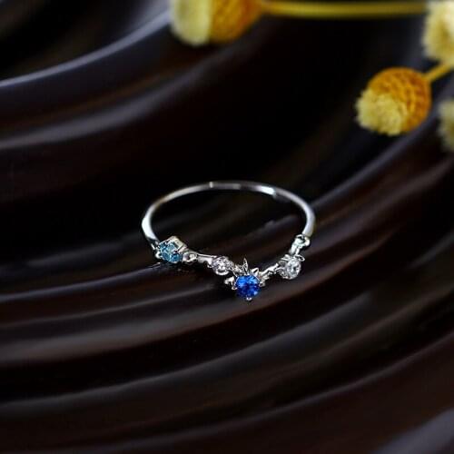 Dunli jewelry Big Dipper Sun zircon ring rings for women anel anillos mujer bague femme