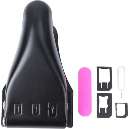 1Set Universal 3in1 SIM Cutter Professional Zinc Alloy SIM Card Cutter With Nano-Micro Nano-Standard Micro-Standard SIM Adapters