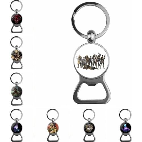 10 pcs/lot Hot game Apex legends Logo chaveiro Fashion Handmade keychain keyring beer opener Pendants action figure toy gifts