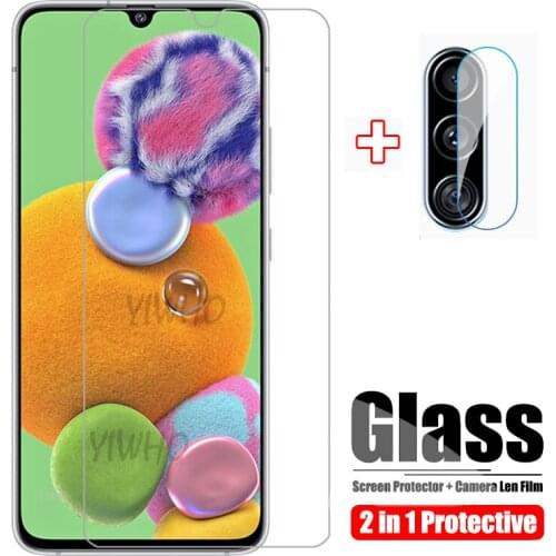 2 in 1 for Samsung Galaxy A90 Glass Tempered Camera Len Film Safety Protective Glass On For Samsung A 90 5G HD Screen Protector