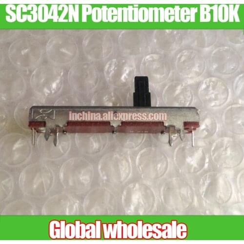 5pcs SC3042N 45mm Mixer Straight Slide Potentiometer B10K / Single Link Fader with midpoint B10K-10MM
