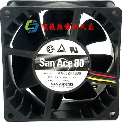 9G0812P1G09 DC 12V 1.1A 80x80x38mm Server Square fan