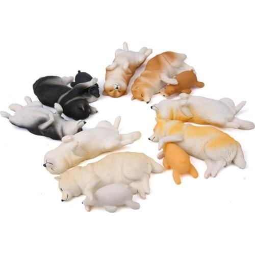 Sleepless Series Shiba Inu Model Husky Mold Refrigerator Sticker Car Doll Decor Garden Ornaments Kid Toy Handmade Gift