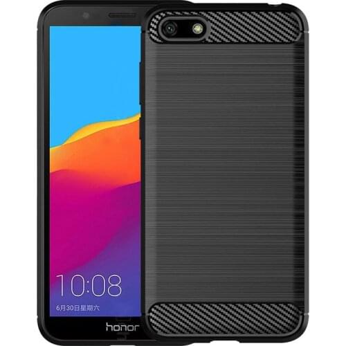 For Huawei Honor 7S Shock Absorption Cover Soft TPU Anti Scratch Carbon Fiber Back Original Case for Honor Play 7 Cover Cases