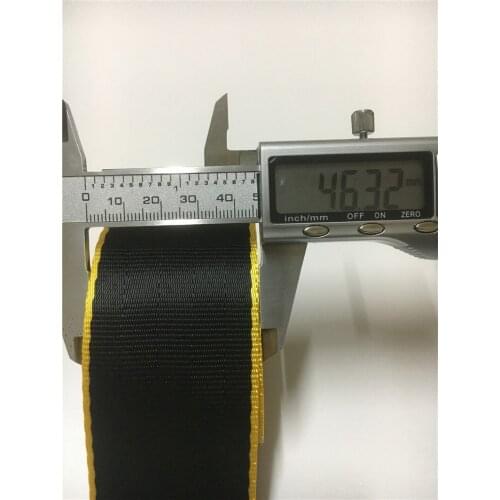 Black mix yellow color 3-36 meters a roll 3 C quality car seat belt webbing for safety harness strap for DIY car seat belt