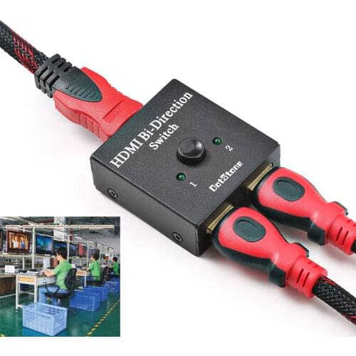 2 Ports Bi-direction HDMI Switcher 2x1/1x2 Hub Box Splitter Selector With HDCP Passthrough Ultra HD 4K 3D 1080P Support New Arri