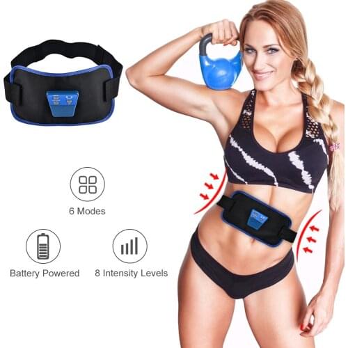 Electronic Body Slimming Massage Blet ABS Muscle Stimulator 6 Modes Back Legs Slim Weight Loss Waist Belt Vibrating Fat Burning