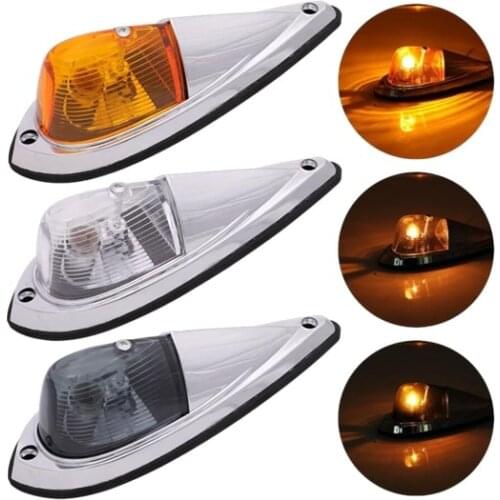 5pcs Amber 12v 24v Truck Semi-trailer doom lamp Cab Roof lamp Truck Top Light Amber for Trucks trailer tractor 12v Pickup truck