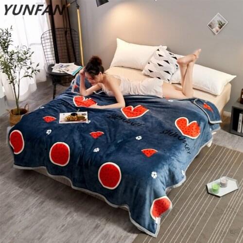 Watermelon Flannel Blankets sofa bedding fruits throw blankets winter soft warm blankets twin full queen king cartoon blankets