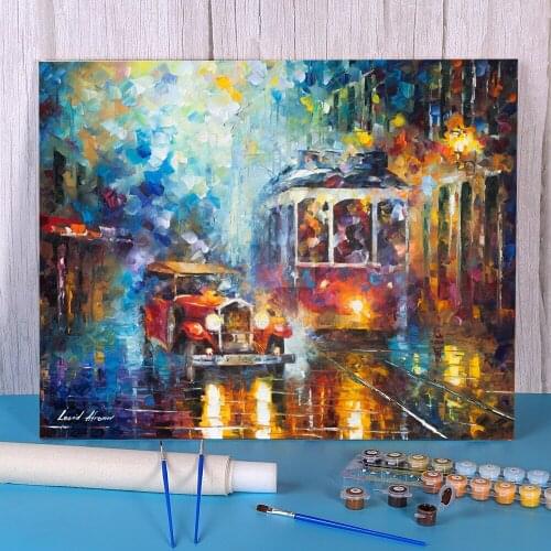 Old San Francisco DIY Painting By Numbers Kit Acrylic Paints 40*50 Boards By Numbers Home Decoration For Adults Handicraft