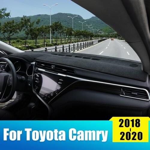 Car Dashboard Avoid Light Pad Instrument Platform Desk Cover Mats For Toyota Camry 50 70 2012-2017 2018 2019 2020 Accessories