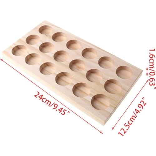 Hot selling Wooden Essential Oil Tray Handmade Natural Pine Wood Display Rack Demonstration Station