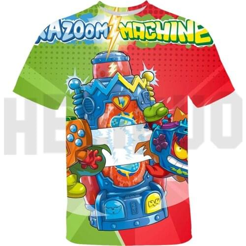 Hot Funny Clothes Super Zings T-shirt Children Summer Tshirt 3D Superzings Series Tees Baby Boys Kids Toddler Oversize Tops