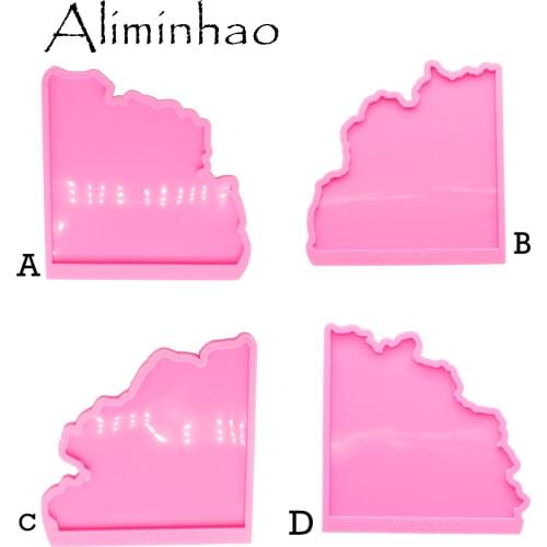 DY0120 Shiny geode sets 4.5 inch 4pc/set Shining coaster silicone mold for resin silicone mold DIY resin molds for jewelry