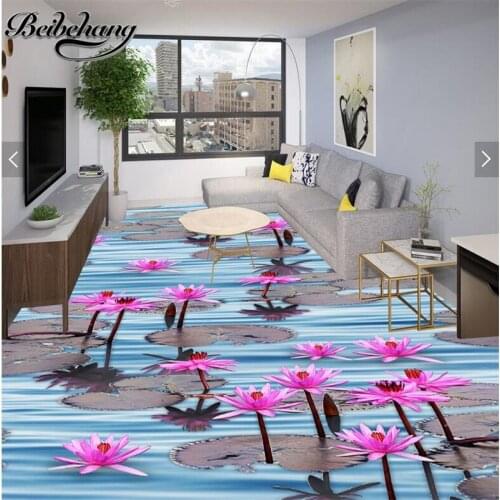 Beibehang Custom underwater world bathroom living room 3D floor three-dimensional painting pvc self adhesive 3d wallpaper Floor
