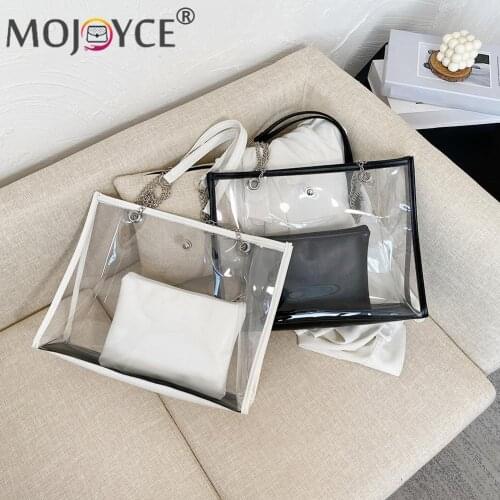 2021 Hot Vintage Small Purse Ladies Handbags Women Summer Transparent Small Purse Shoulder Tote Bag Composite Bags