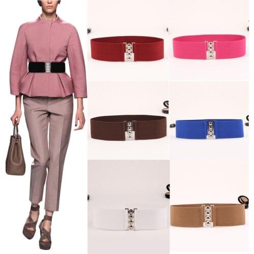 2018 New Women Fashion Elastic Stretch Wide Waist Belt Waistband For 11 Colors Choose