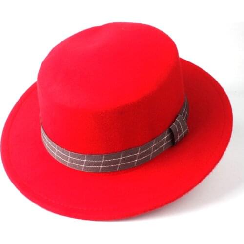 2019 Fashion Men Women Flat Top Hat Trilby Jazz Hat Wide Brim Por Pie Hat Outdoor Casual Wild Dad Fedora Hat Size 56-58CM