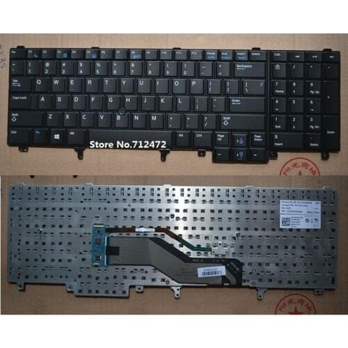 SSEA New Laptop US Keyboard with Pointer for Dell Latitude E5520 E5520m E5530 E6520 E6530 E6540 Laptop Without Backlight